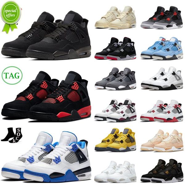 

2022 2022 black cat 4s basketball shoes men women jumpman 4 red thunder infrared bred university blue cool grey mens trainers sport sneakers