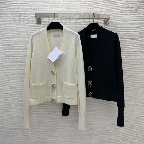 

women's sweaters designer chao brand 22 new 100 cashmere temperament celebrities simple pure color v-neck long sleeve knitted cardigan, White;black