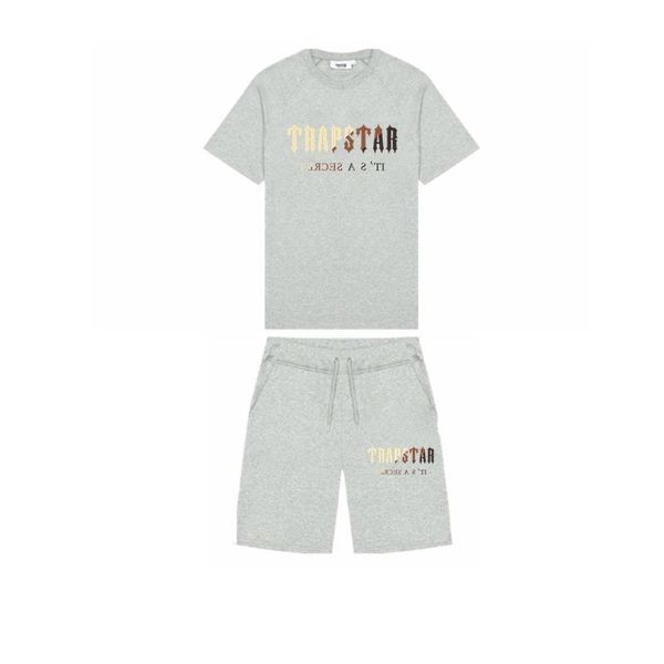 

printed men's cotton t-shirts summer trapstar t-shirt men beach shorts sets streetwear tracksuit men's sportswearmen's j8tz, White;black