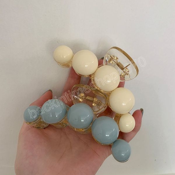 

woman large hemispherical hair claws fashion hair clips crab girls hair accessories hairpins female ornament hairgrip, Slivery;white