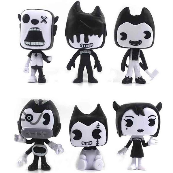 

cartoon character toys 9-11cm pvc model terrorist action toys bendy and ink characters children's halloween gifts192k