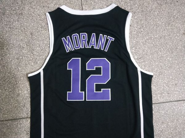 

basketball jersey ncaa college 12 morant men black jersey