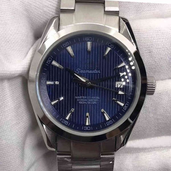 

luxury fashion watches for mens mechanical wristwatches automatic ome three pin blue steel full automaticdesigner, Slivery;brown