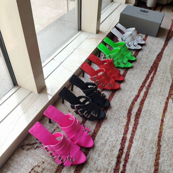 

2022 new dress women shoes summer fashion cowhide heel leather lady designer heeled boat shoe size35-41, Black