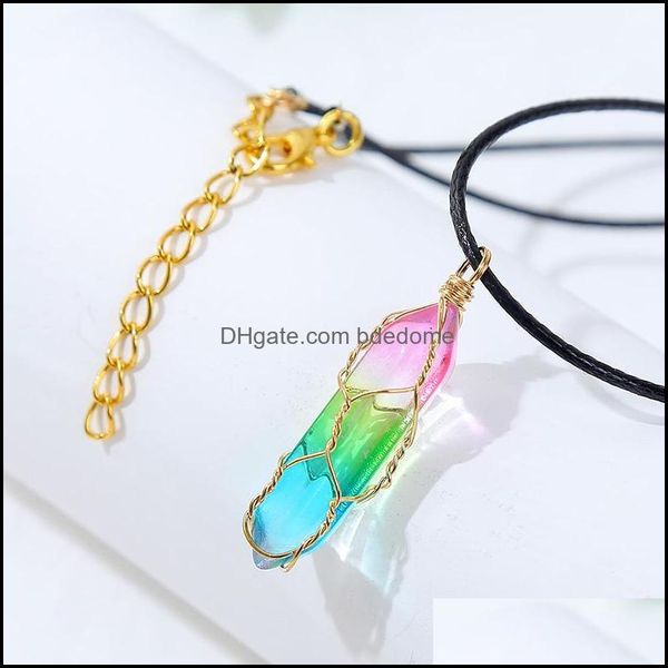 

pendant necklaces pendants jewelry trendy female hexagon geometric mticolor crystal for women black r dhfmg, Silver