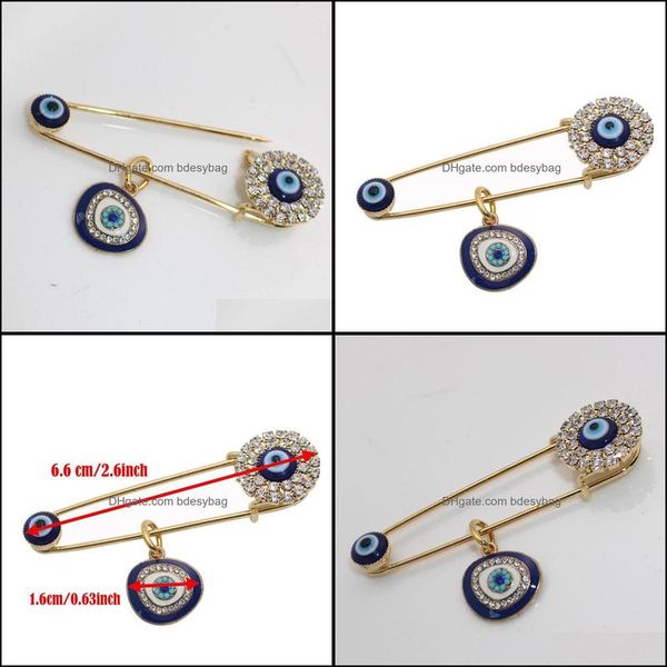

pins brooches jewelry islam muslim turkish evil eye brooch pin drop delivery 2021 dh9be, Gray