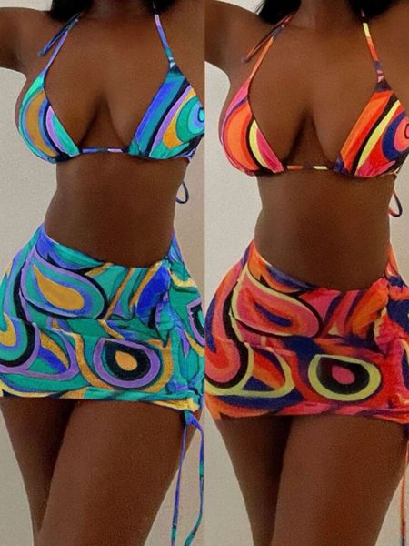 

women's swimwear bikini with a three-piece swimsuit and a neck, White;black