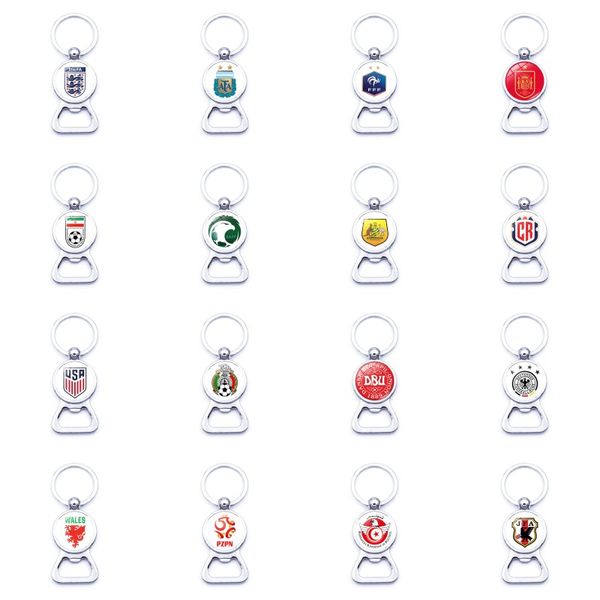 

2022 qatar world cup keychain opener football soccer club activity gifts soda beer bottle openers keychain