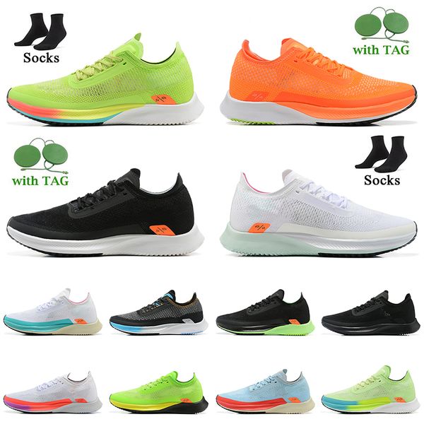 

2022 fashion zoomx running shoes size 36-45 women mens zoom streakfly proto black blue green w pink sliver orange pn dust plaform traines ru, White;red