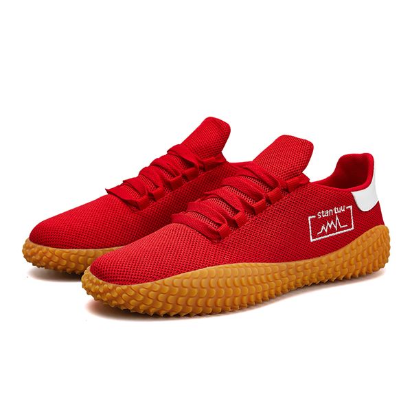 

summer men s white shoes mesh breathable men casual fly weave sneakers spring autumn black red male 220811, Black;brown
