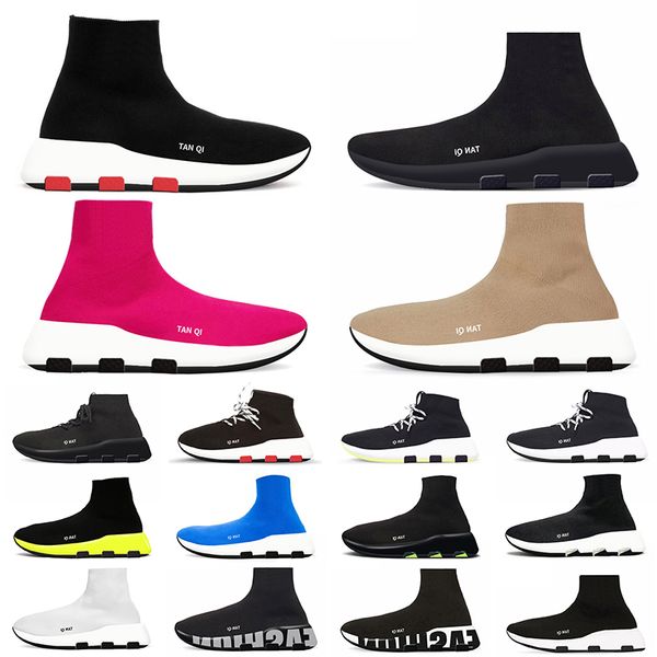 

designer shoes men women sock sneakers platform lace-up triple black red yellow clear sole mens gai outdoor sneaker trainers