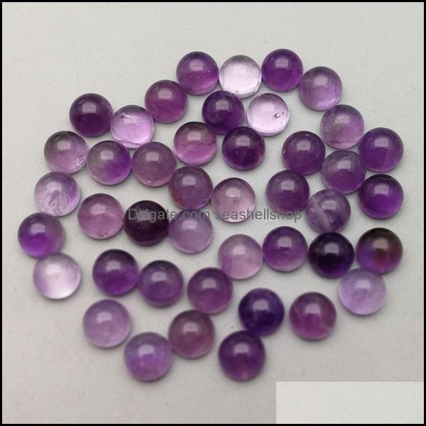 

stone loose beads jewelry natural 6mm 8mm 12mm round amethyst face for necklace ring earrrings dhhdf, Black