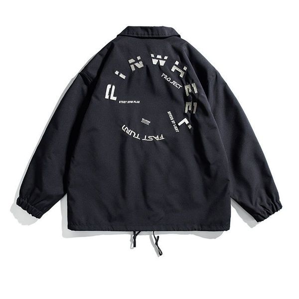 

ss retro tactical jacket men vintage graphics letter embroidery lovers leisure jacket high street varsity coat 220811, Black;brown