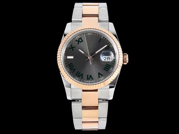 

diw monte de luxe 36mm men watches 3235automatic mechanical movement watches 904l fine steel case clasp diamond watch /0006, Slivery;brown