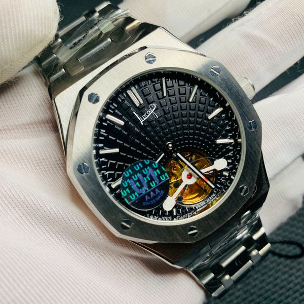 

2022 new watch mens automatic movement royal sapphire glass luminous needle stainless steel bracelet watch, Slivery;brown