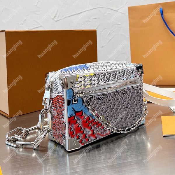 

leather shoulder bags mini soft trunk bag designer crossbody women graffiti handbag cosmetic cases handbags wallet fashion purses organizer
