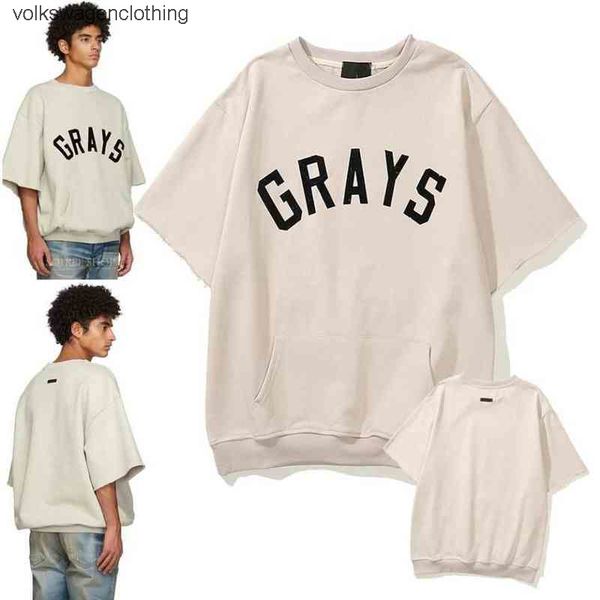 

european and american feel god f0g season main line high street trend grays letter half sleeve sweater, White;black