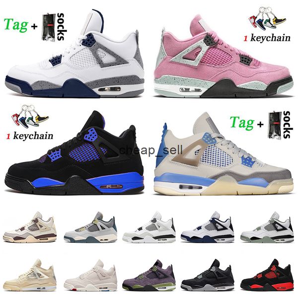 

retro basketball shoes jordens 4 women mens jumpman 4s midnight navy university blue thunder seafoam off sail pink craft military black, White;red