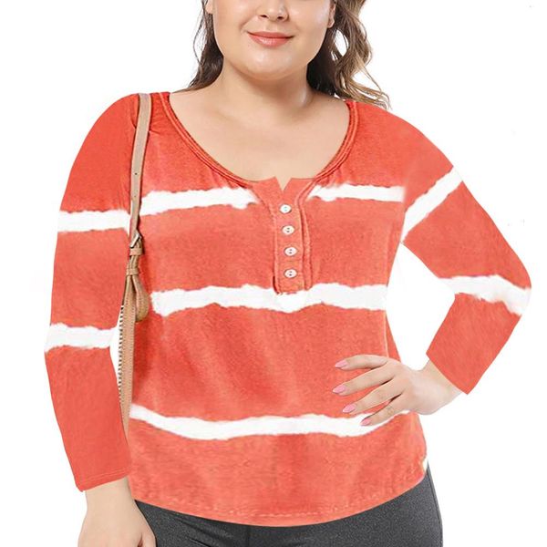 

korean harajuku fashion striped t shirts color block shirt women casual buttons long sleeve loose comfy style pullover femme plus, Black