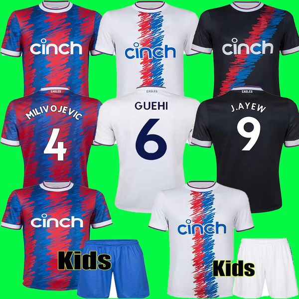 

the crystal 22 23 zaha olise eze milivojevic man soccer jersey palace benteke townsend mateta j.ayew eagles guehi sakho cpfc home away footb, Black;yellow