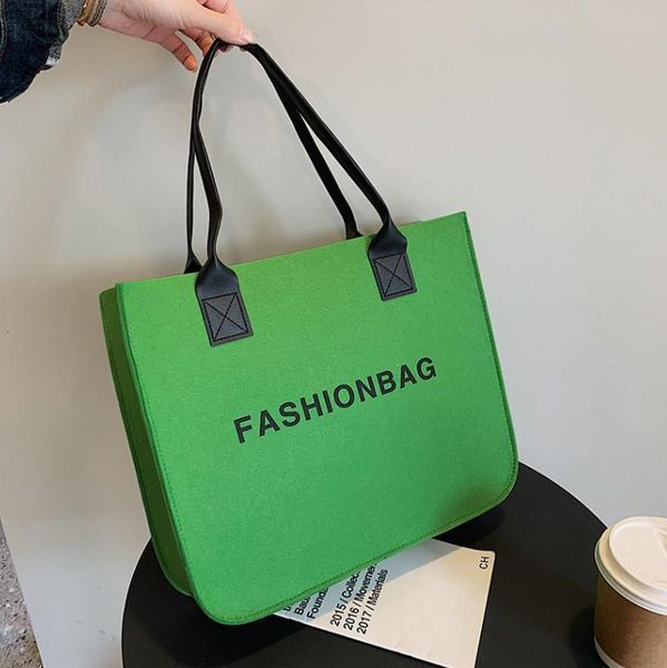 

fashion shoulder bag female literary student felt tote bag simple and versatile women's bags