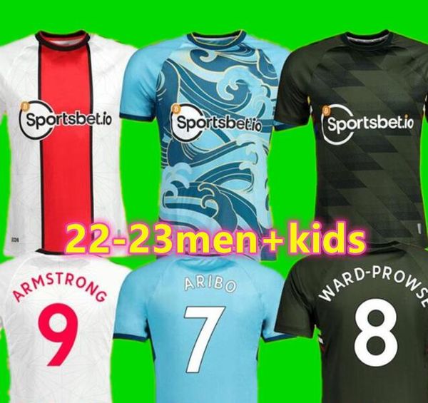 

s-4xl southampton soccer jerseys ward-prowse 2022 2023 djenepo armstrong football shirt set long adams romeu vestergaard men kids, Black;yellow