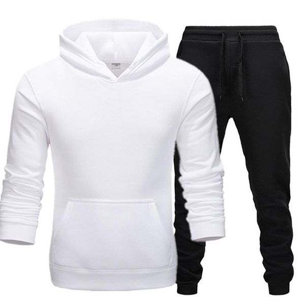 

men's solid color hoodie men's sportswear sportswear hoodie and pants set asian size s-xxxl280l, Gray