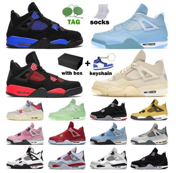 

4 4s basketball shoes for men sneakers for women with box newstalgia visionaire patent starfish university blue oreo bred black cat dark moc