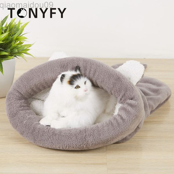 

cat beds furniture dog bed sleeping bag warm comfortable puppy winter nest cushion mat coral fleece house suitable for small medium pet l220