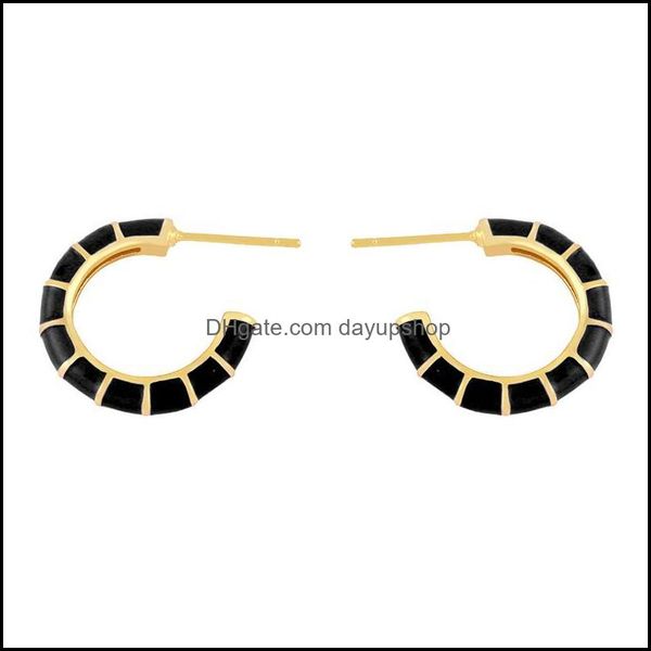 

hoop hie earrings jewelry flola copper colorf for women girl gold plated enamel gifts wholesale dhime, Golden;silver