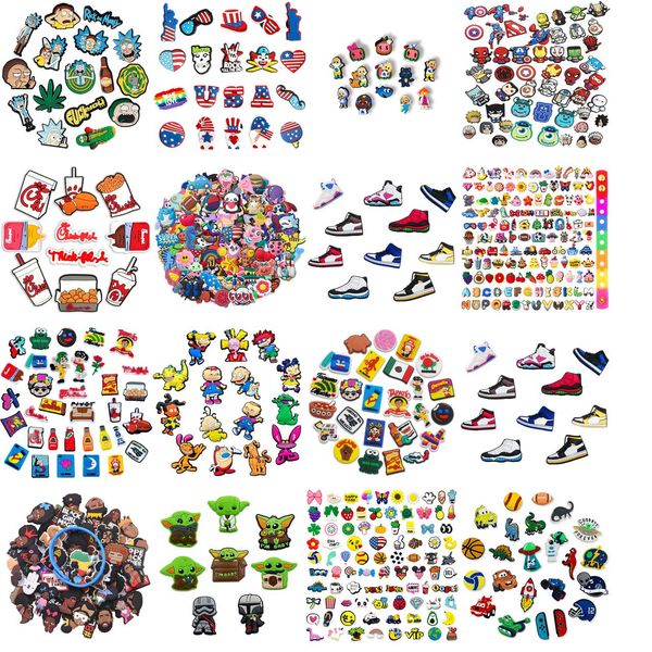 

basketball shoe charms parts accessories decoration clog pins for kids teens boys girls men wristband bracelet birthday mix randomly amtxl, White;pink