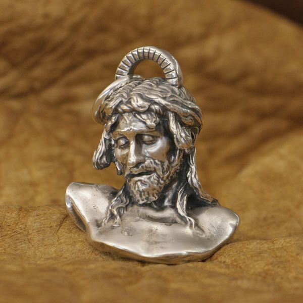 

linsion 925 sterling silver jesus christ pendant mens punk jewelry ta351