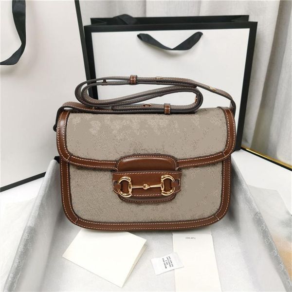 

2021 new fashion luxury retro bamboo handle women's handbag shoulder bag pu leather messenger bag265n