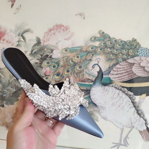 

2022 classic high heeled dress shoes sandals gladiator leather summer women fine heel heels fashion letter cloth lady webbing pointed size35, Black