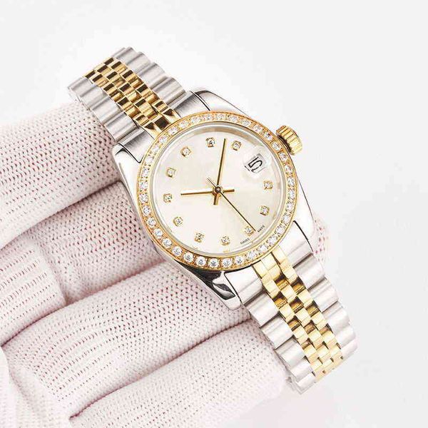 

huiya06 diver watch 41mm 36mm watch automatic mechanical mens 31mm 28mm quartz womens bezel stainless steel women diamond lady waterproof lu, Slivery;brown