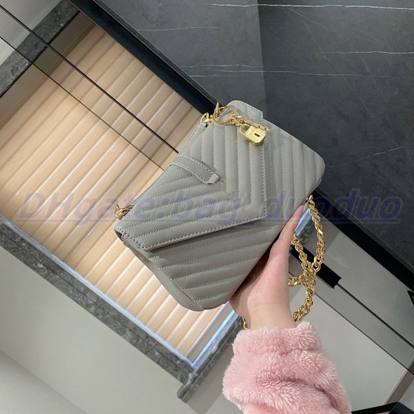 

luxury designer fashion shoulder bag genuine leather cross body bags women's men handbags famous envelope clutch chain lock classic fla