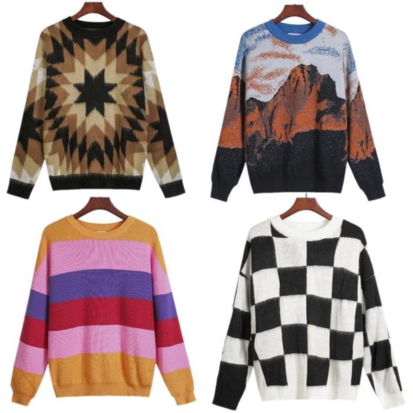 

new sweater fashion men women sweater pullover long sleeve printed couple pullover sweaters size s-xl271n, White;black