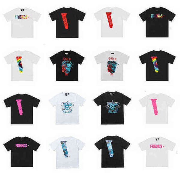 

lvs styles 14 t-shirt big v t shirts for poloshirt long shirt men and women loose casual smoke angel friends short vlones sleeve, White;black