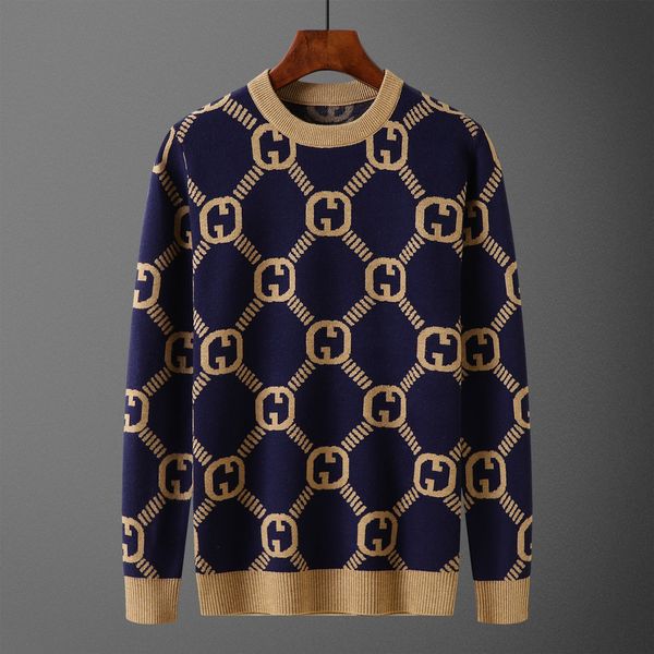 

autumn winter designer men's sweaters knit embroidered letters sweatshirt crewneck pullover men's women hip hop sweater, White;black