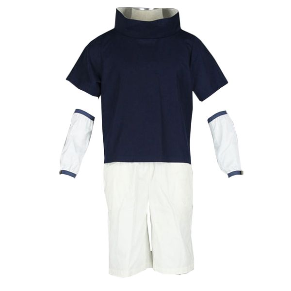 

anime shippuden child uchiha sasuke cosplay costume summer outfit uniform suit shorts oversleeve full set, Black;red