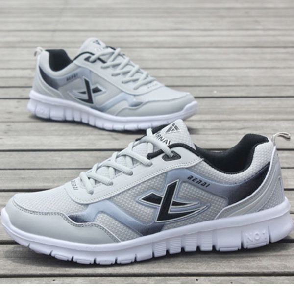 

men s shoes mesh flat for gentlemen casual sneakers breathable in quality brand outdoor male 220811, Black;brown