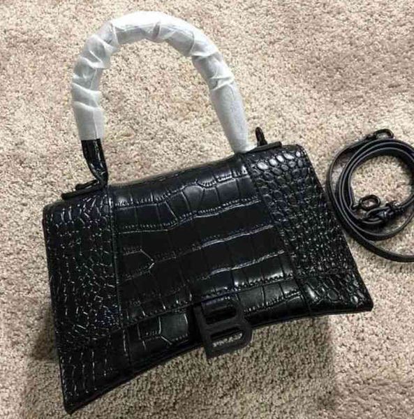 

handbags designer balencaigass trendy bags summer 2022 women's hourglass crocodile leather shoulder spring