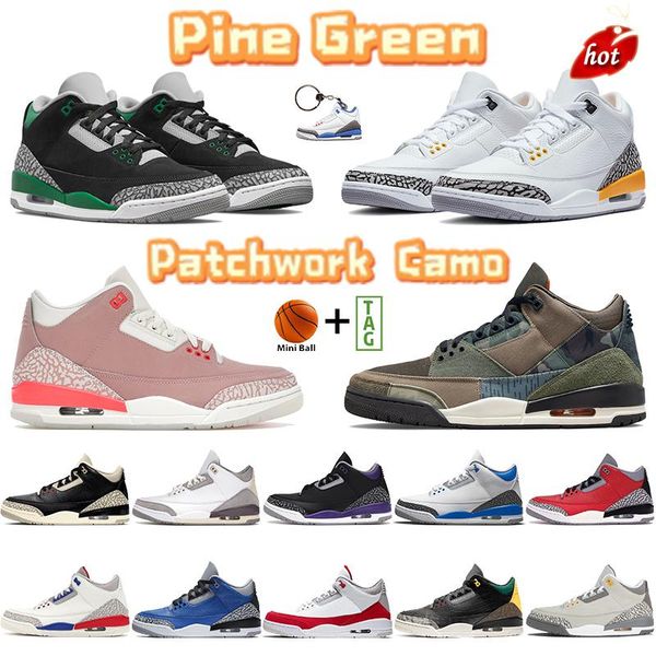 

sneakers mens basketball shoes patchwork camo pine green rust pink desert cement laser orange fire red cool grey men women sports trainers, Black