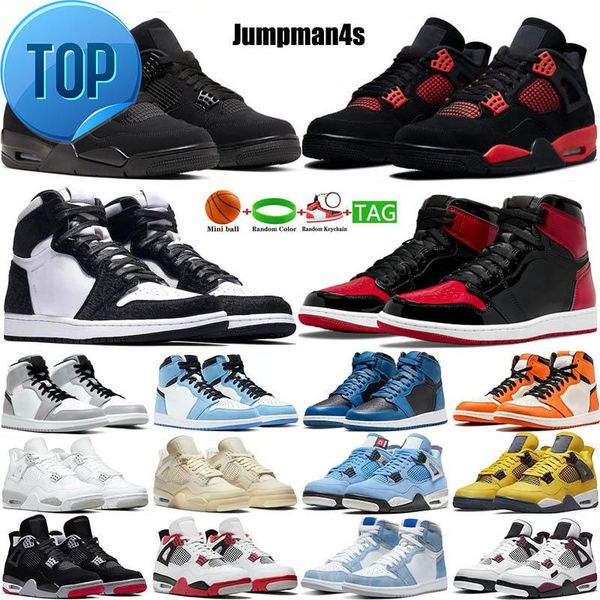 

jumpman 4s 1s basketball shoes for men women 4 red thunder sail black cat white oreo tour yellow 1s university blue hyper royal chicago mens