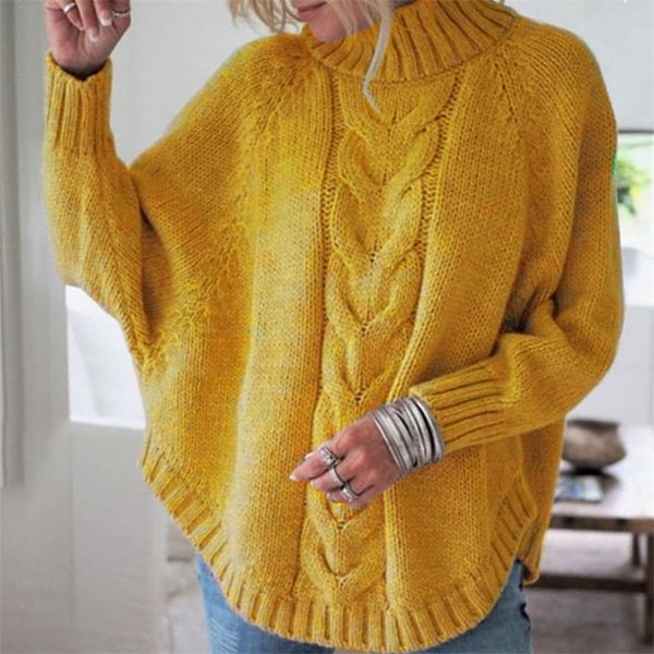 

women harajuku chic sweater autumn office lady batwing sleeve yellow sweater jumpers candy color loose sweaters twisted pull 220811, White;black