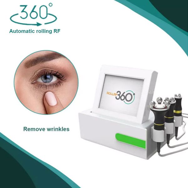 

new design 360 degree rotating rf facial lifting skin tightening rotation roller massage radio frequency body sliming anti-cellulite wrinkle
