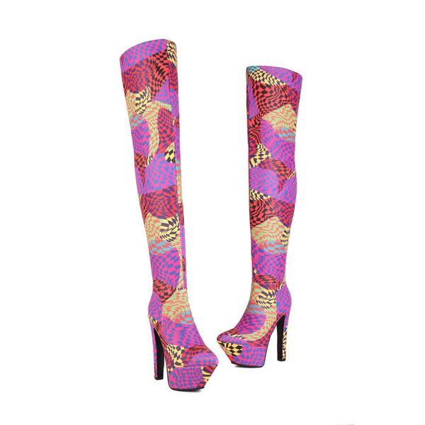 

2022 women's boots autumn winter new european and american fashion pointed stiletto high heels thick bottom side zipper knee boots, Black