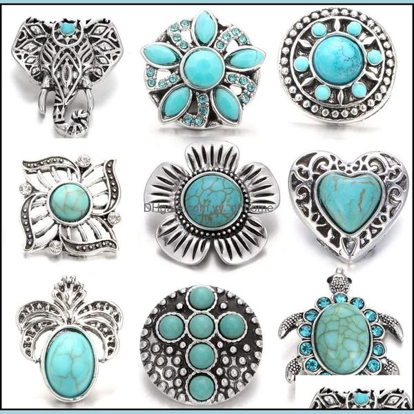 

clasps hooks jewelry findings components metal turquoise shape snap button 18mm snaps dht7u