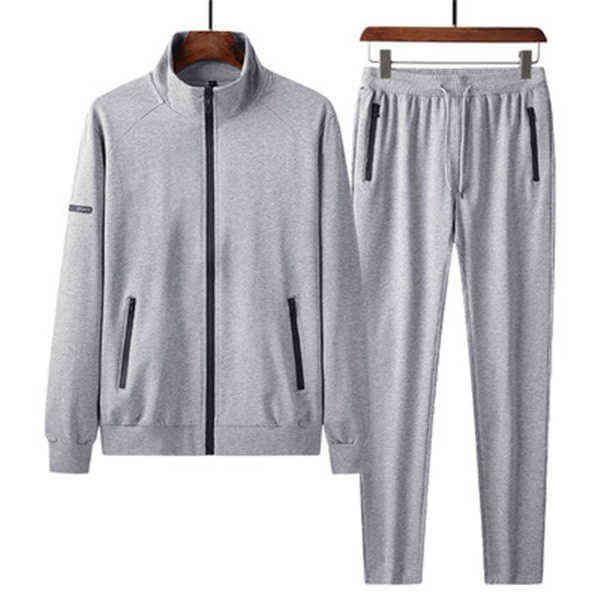 

tracksuit mens 6xl sport suits running sportswear gym clothing jogging men jogger set fitness suit training gyms track sets male t220809, Gray