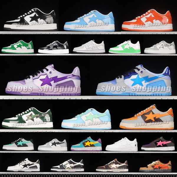 

star casual shoes casual shoes designer camo trainers sports sneakers platform shoe black white green red orange camouflage bapestas baped m